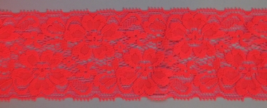 Elastic Lace 5.5-6cm (50 m), Neon Orange